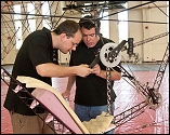 Inspecting the cockpit